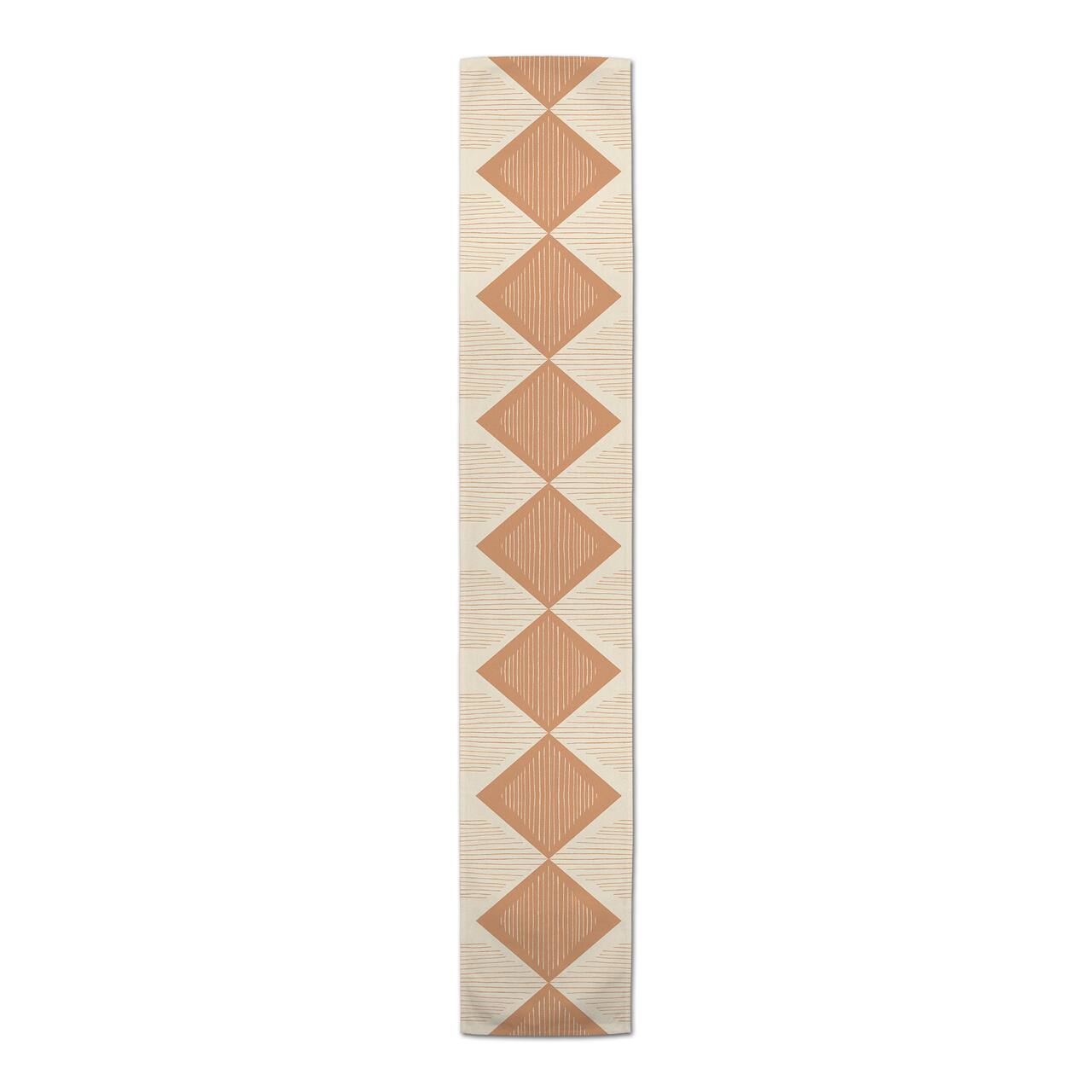 Terracotta Lines & Triangles Indoor/Outdoor Table Runner
